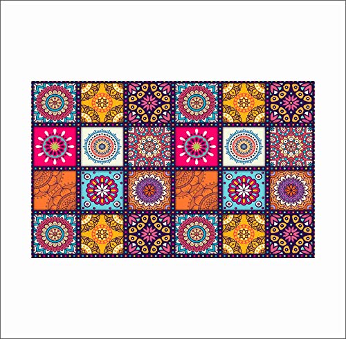 Wall-Attraction-Portuguese-tiles-OilWaterproof-Self-Adhesive-Colourful-PVC-Kitchen-StickerWallpaperPoster-Size-72X45-CM