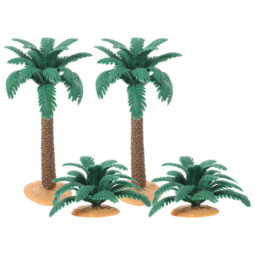 Mini Palm Trees 10pcs Artificial Palm Trees Model Tiny Palm Tree Cupcake Topper Micro Landscape Forest Trees Decor for Garden Sand Table