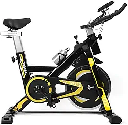 Bicicleta ergonomica Spinning Silenciosa Vertical com Ajuste de Resistência, Monitor LCD e Assento Confortável, Ideal para Academia e Uso Doméstico