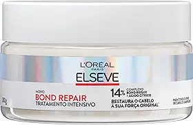L'Oréal Paris Elseve Bond Repair Máscara de Tratamento Intensivo, com Ácido Cítrico e Glicina, Repara Ligações Capilares Quebradas, Reconstrução Profunda de Fios Danificados, 200g