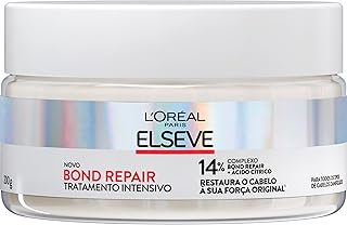 L'Oréal Paris Elseve Bond Repair Máscara de Tratamento Intensivo, com Ácido Cítrico e Glicina, Repara Ligações Capilares Quebradas, Reconstrução Profunda de Fios Danificados, 200g - Produto 2 mais recomendado com 4.8 estrelas