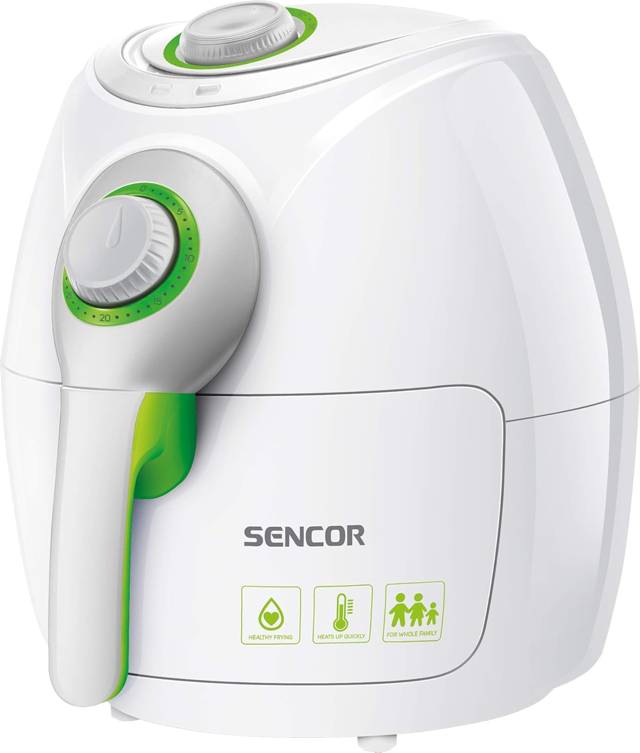 SENCOR SFR 3220WH FRIGGITRICE AD Aria Calda, 1500 W, 2.6 Litri, Green, White SENCOR SFR 3220WH FRIGGITRICE AD Aria Calda, 1500 W, 2.6 Litri, Green, White