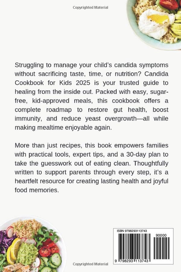 Miniatura 2 de Candida Cookbook For kids 2025 Simple, Healing Recipes to Cleanse, Fight Yeast, and Rebuild Your Childs Gut and Immune Health