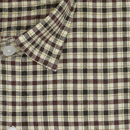 Image of GHPC Cottswool Winter Wear Woolen Gun Club Checks Full Sleeves Regular Fit Formal Shirt for Men