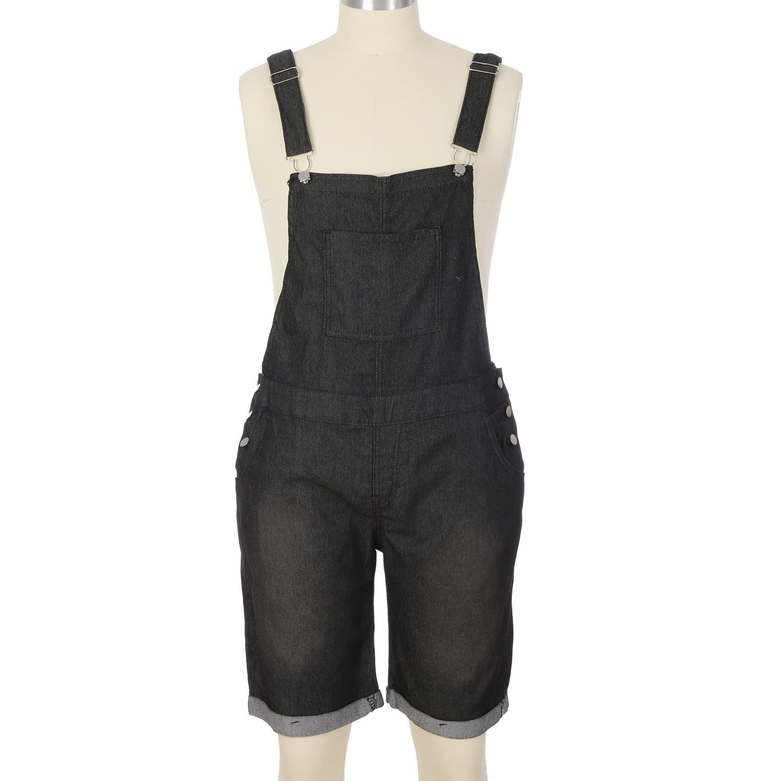 2023 Pantalones Cortos de Vaquero para Hombre Monos Peto Mezclilla Slim Fit Casual Trabajo Jumpsuit Verano Jeans Moda Fiesta Pant
