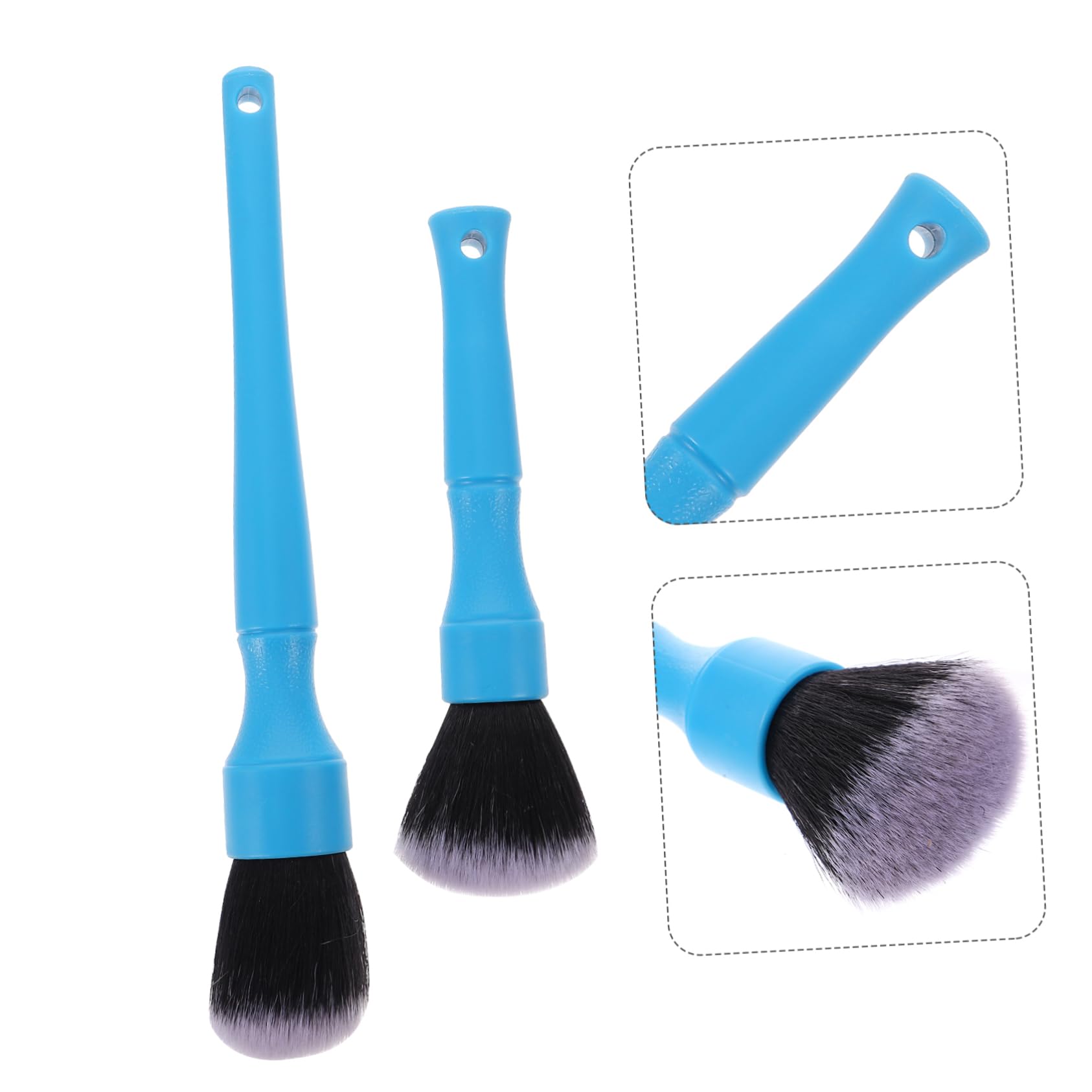 Mobestech 6pezzi Spazzole Detailing Auto Spazzole Ultra Morbide per Pulizia Interni e Esterni Manico Ergonomico Graffi per Venti Portabicchieri e Pannelli Attrezzi per Detailing Auto Lunga e