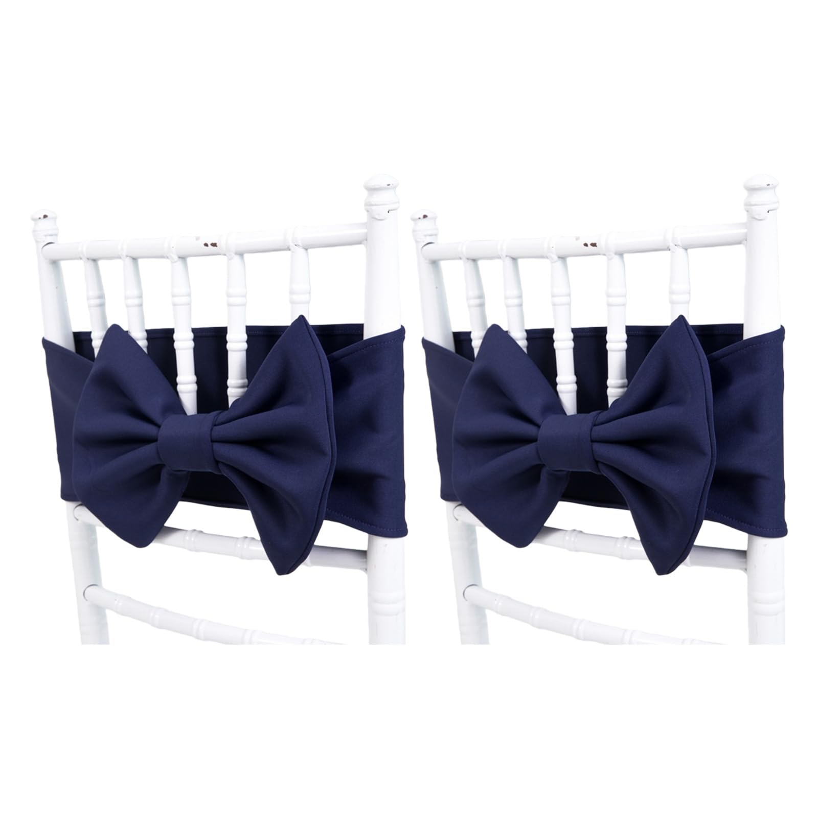 Chair Bows Tie Chair Back Sashes Decors Set of 2 for Weddings and Parties Event for Enhancing Venues Elegances Elastic Stretchable Tie