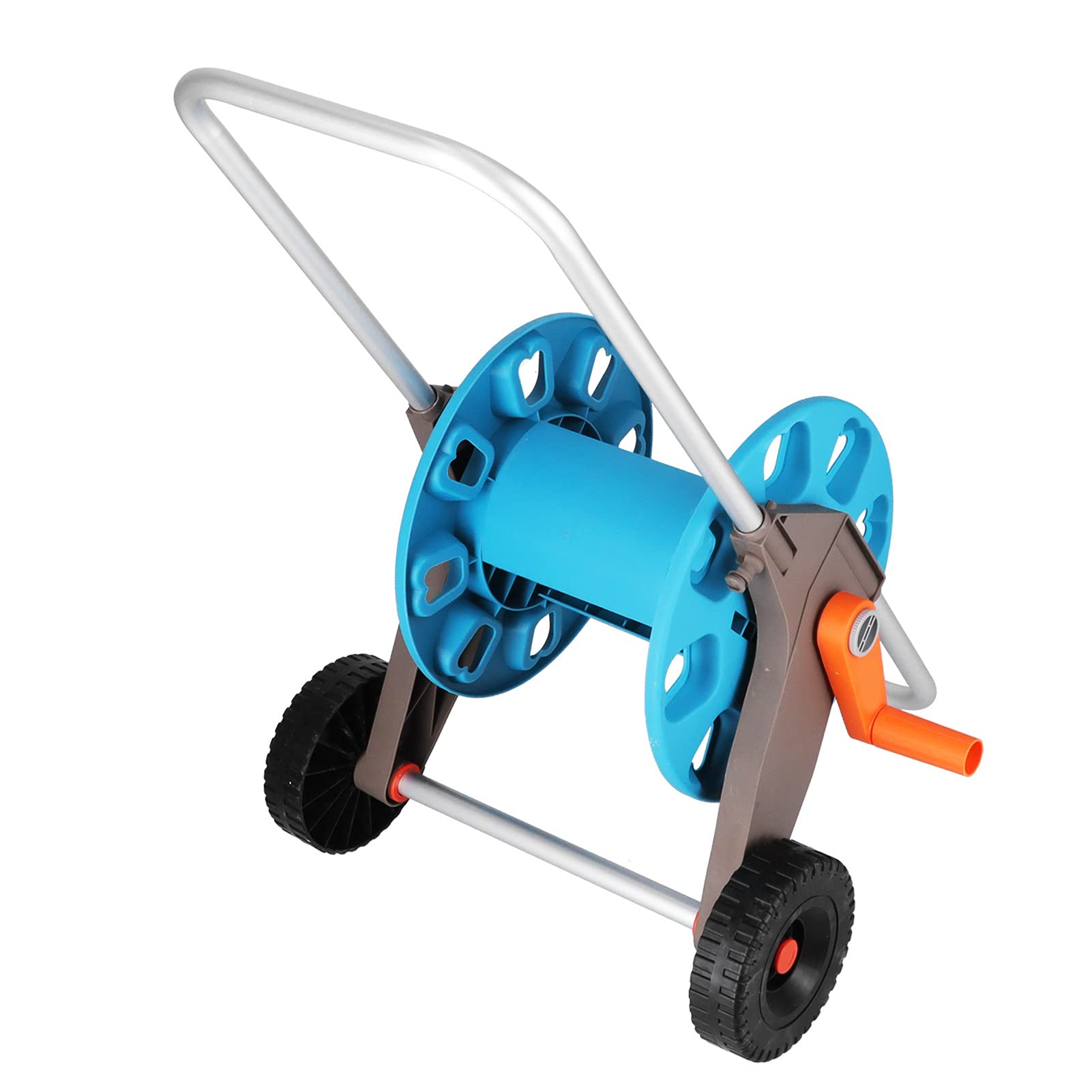 Carrete de Manguera de Jardín Portátil, Enrollador de Tubería de Agua Estable para Uso en Riego, Césped y Jardín, Material de Tubo de Aluminio ABS+PP+
