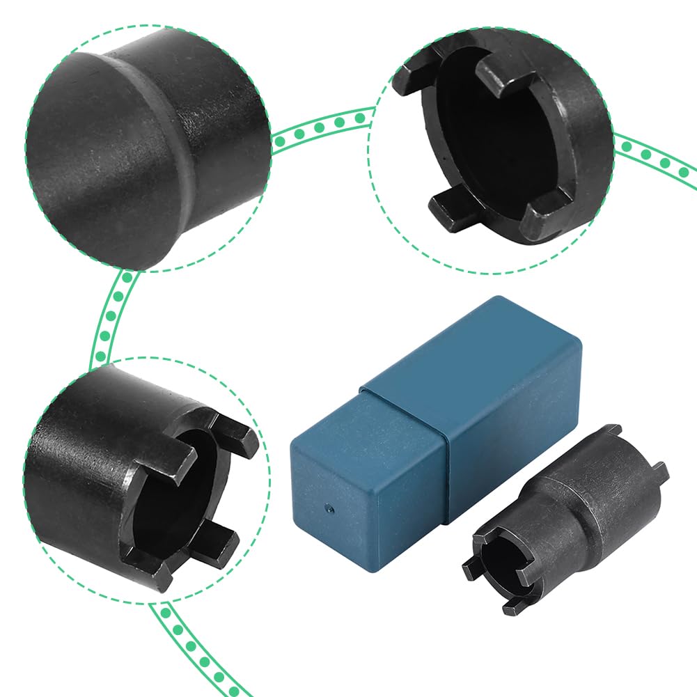 Tiiyee Chiave Per Controdado Frizione, Dado di Bloccaggio da 20-24 mm Bussola Spinner Olio Strumento Inglese Acciaio Rimozione Doppia Testa Quattro Artigli Nero CRF 600RR 450R 250L