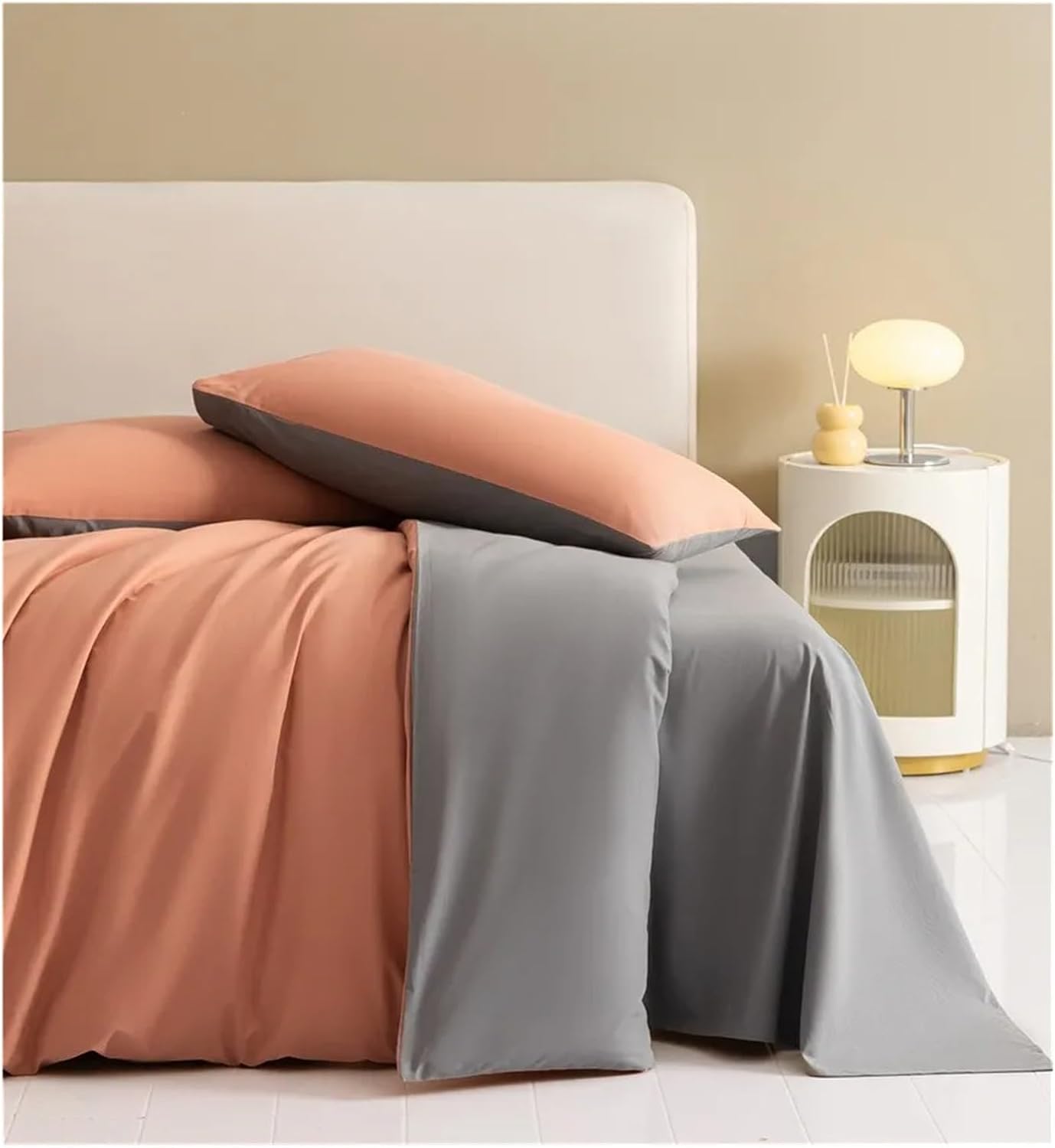Bed, 100% Brushed Cotton Ultra Soft Bedding Set Twin Double Queen King Blue Grey Reversible Duvet Cover Flat Sheet Pillowcases