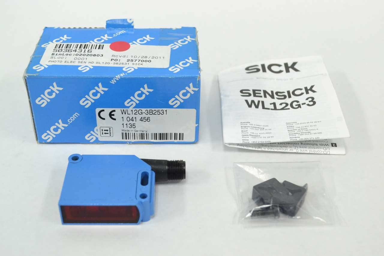 NEW SICK WL12G-3B2531 PHOTOELECTRIC REFLEX SENSOR 10-30V-DC 100MA
