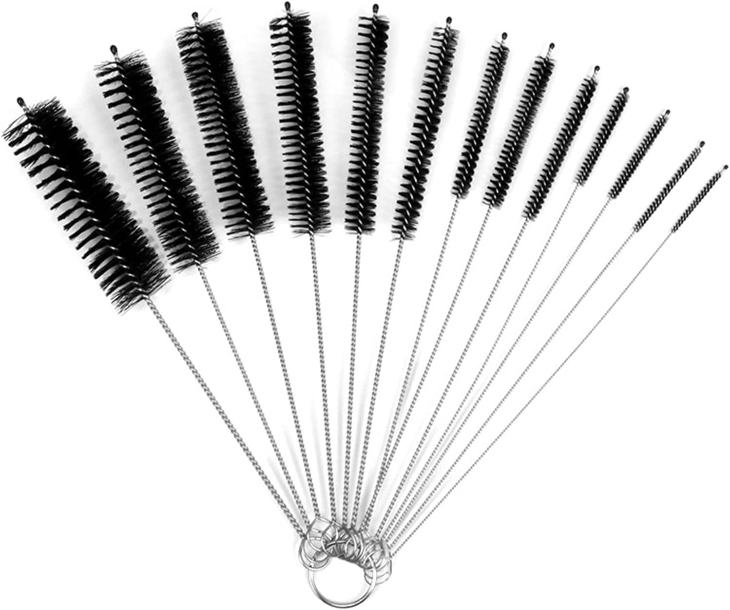Cleaning Brush, Reusable Straw Cleaner Brush, 13 Pipe Cleaning Brushes of Different Sizes, Radiator Cleaning Brush Kitchen Wire Brush Set