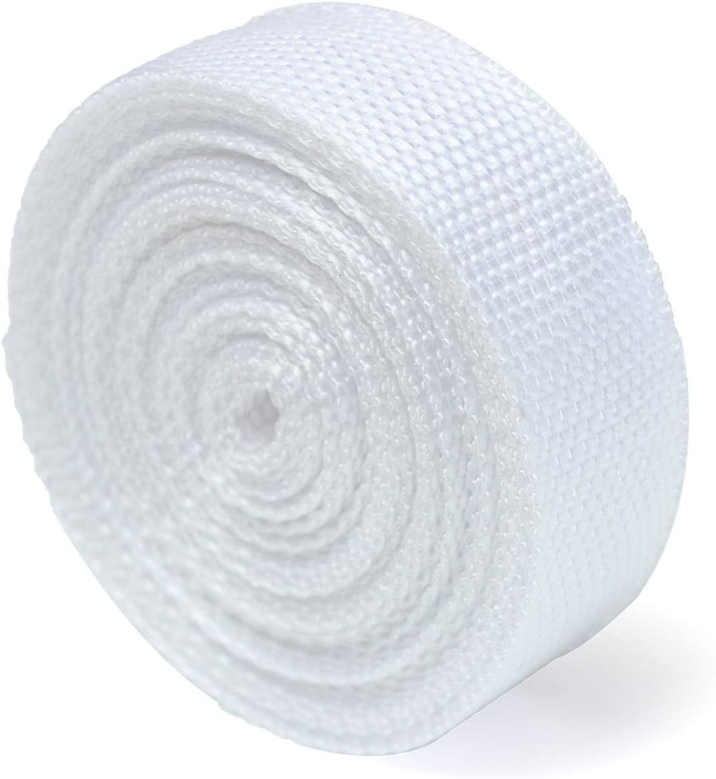 Tape Nylon Strap for Helmets, Bags, Backpacks, Fashion and Accessories//WHITE Various Lengths:2 m, 5 m, 10 m, 20 m, 50 m, 100 m x h 3.0 cm and h 2.5 cm, Bianco h cm 3, 2m