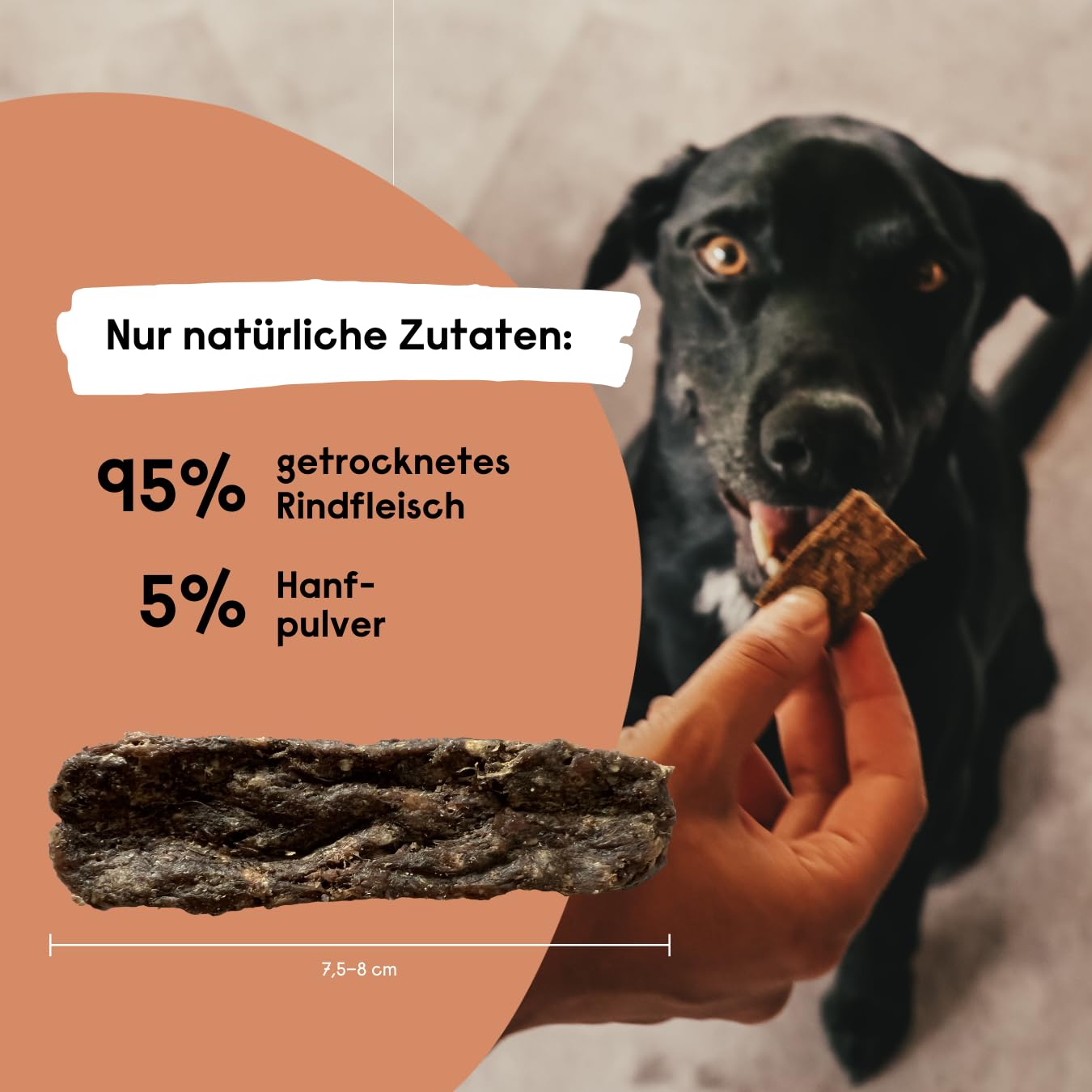 Hanf Stangerl, Hundesnack, Belohnung mit Mehrwert, Unterstützung des Bewegungsapparates & Darmflora, Trainingsleckerli, 3 x 90g (Rindfleisch)