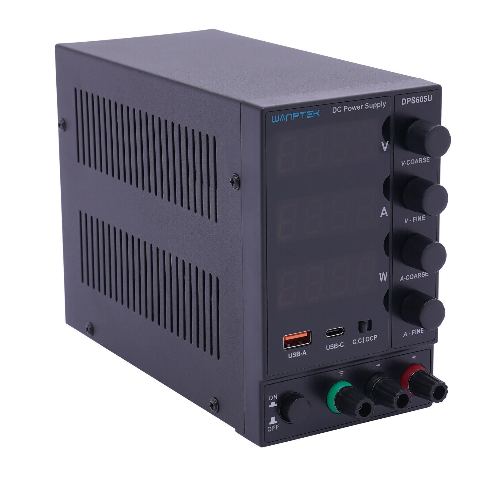 Fuente de alimentación de laboratorio, fuente de alimentación conmutada de 4 dígitos, 0-60 V, 0-5 A CC, regulable, fuente de alimentación de laboratorio, USB