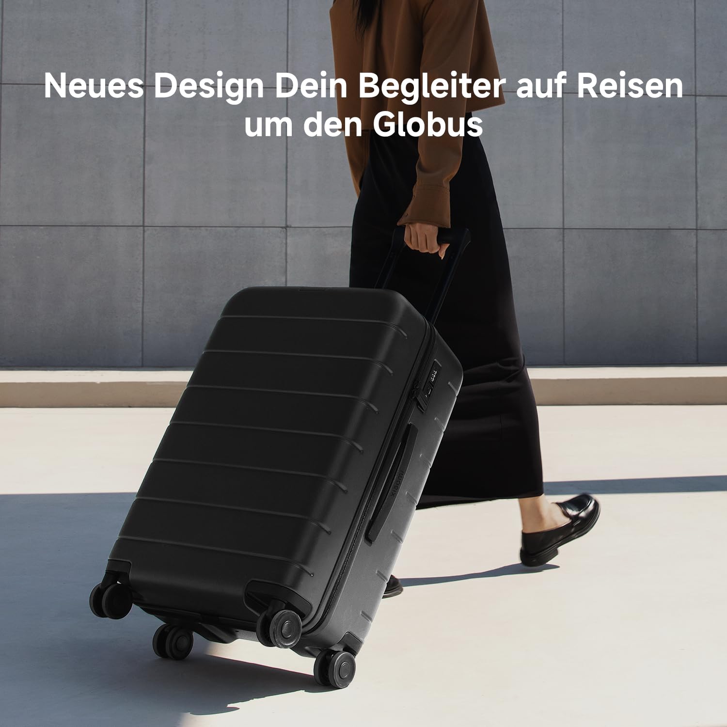 XIAOMI Luggage Classic Pro 28" Schwarz – Robuste Reißverschlüsse, TSA-Schlösser, 4:6 Öffnungsverhältnis, Eckenschutz, leichtläufige Rollen, Nass-Trocken-Trennung für stressfreies Reisen