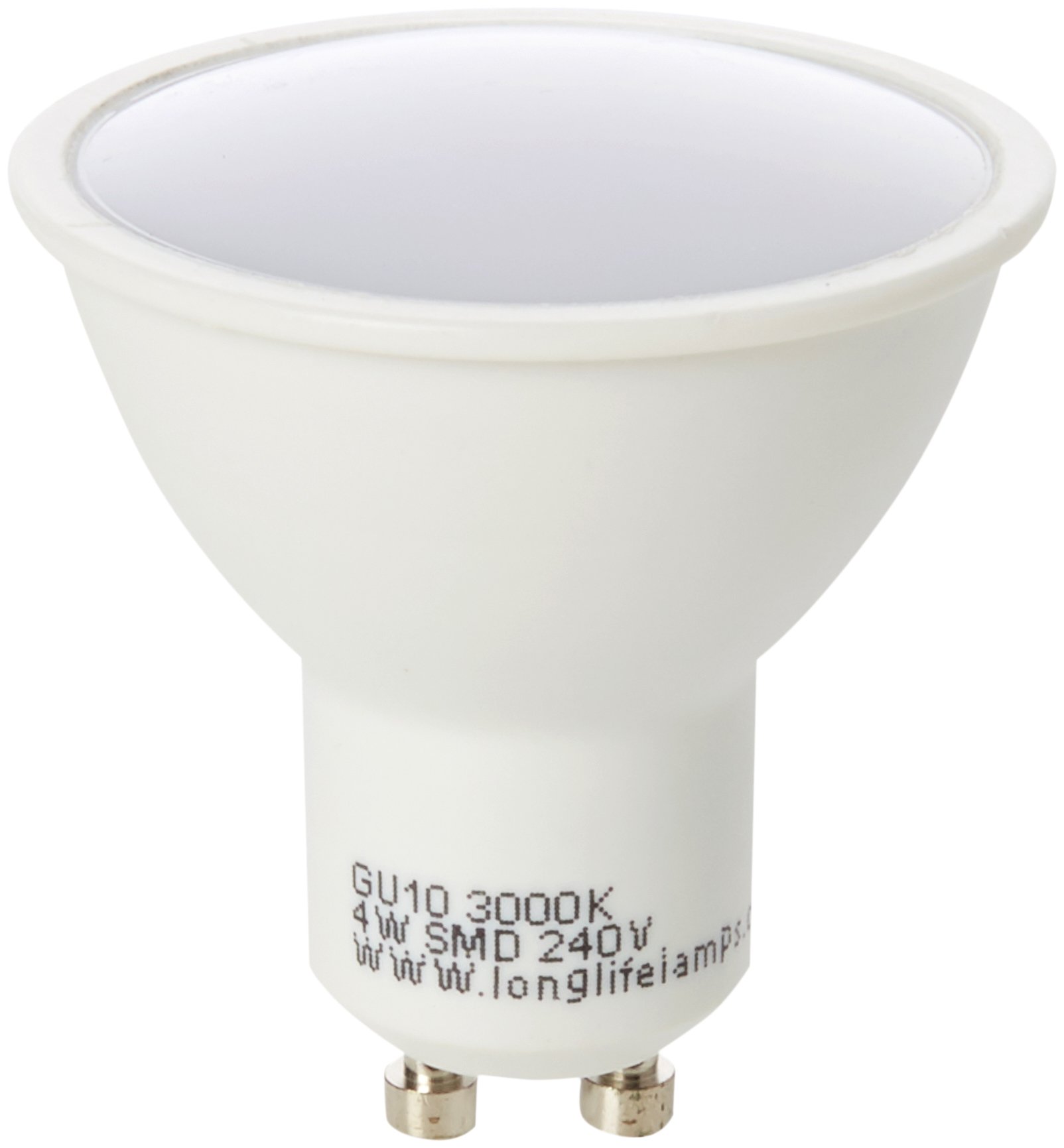 Long Life Lamp Company 10 Pack GU10 4W LED Warm White Colour