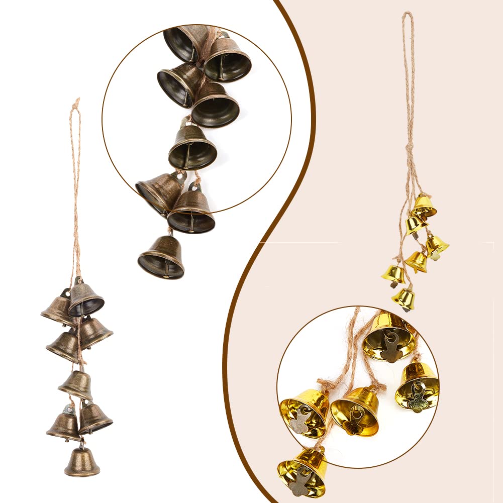 HOBBIESAY 4 Cloche à Suspendre En Fer De 290mm Cloches De