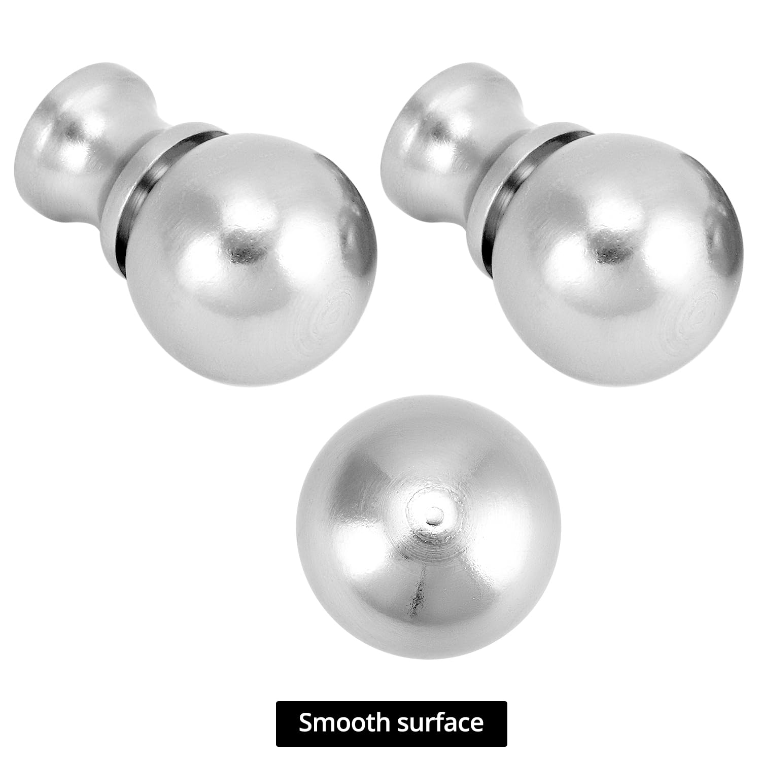 Paquete de 4 remates de lámpara de bola de doble hilo, tapa de rosca plateada, cubierta de tuerca de lámpara para lámparas de mesa y de pie, se adapta a 1/8 IP (3/8 pulgadas) y rosca de arpa 5