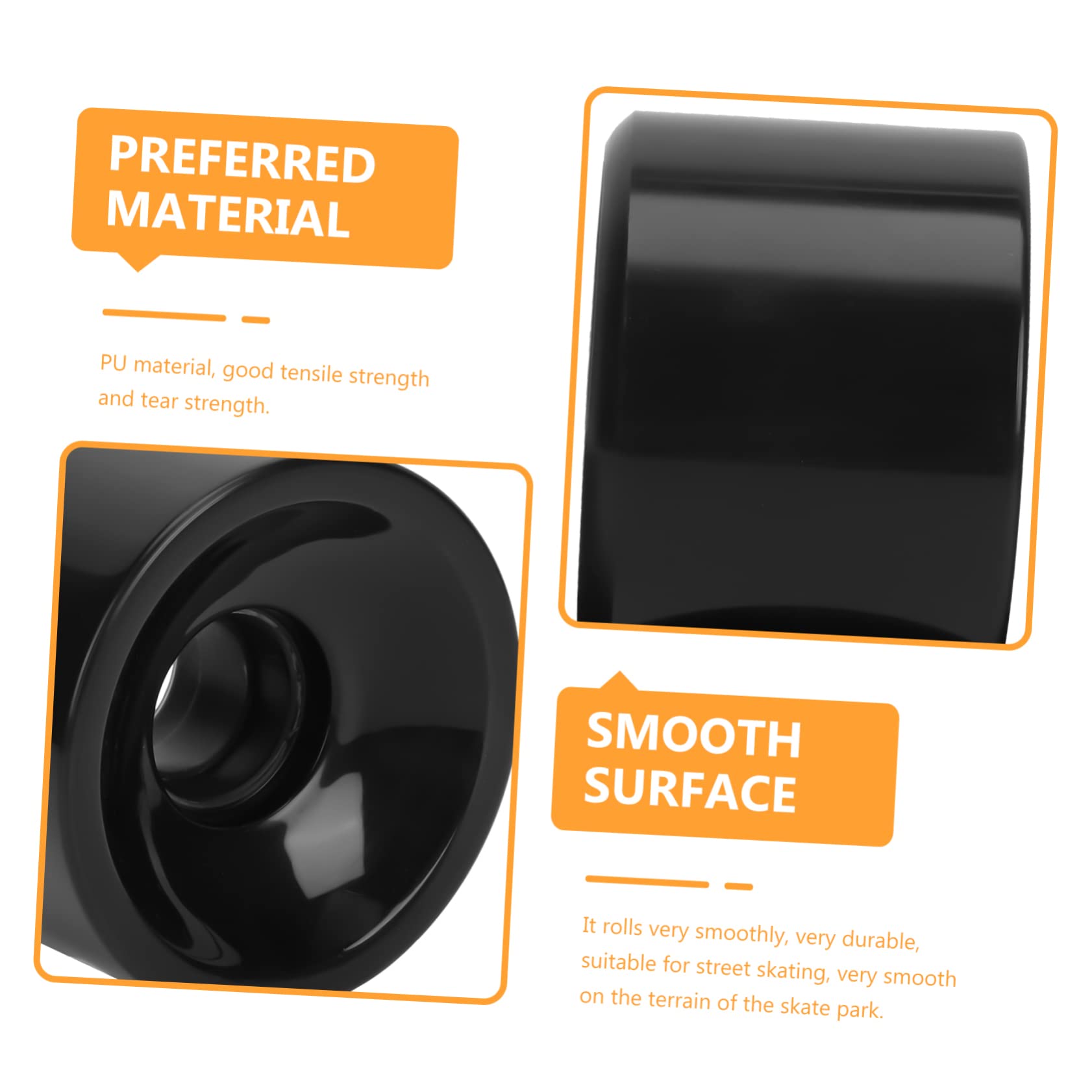 ifundom 4Pcs Replacement Skateboard Wheels Professional Shock Resistant PU Wheels for Street Skating Lightweight Durable present for Sports Enthusiasts