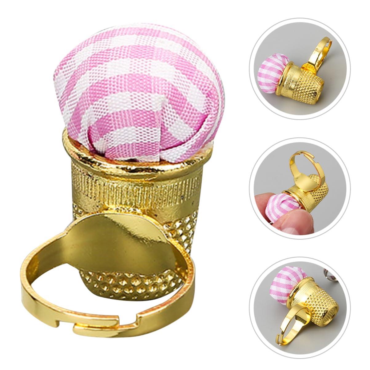 HOODANCOS Daily Use Pin Cushion Reusable Thimble Finger Protector for Sewing and Embroidery Compact and Durable Sewing Tool Convenient Needle Holder for Crafts