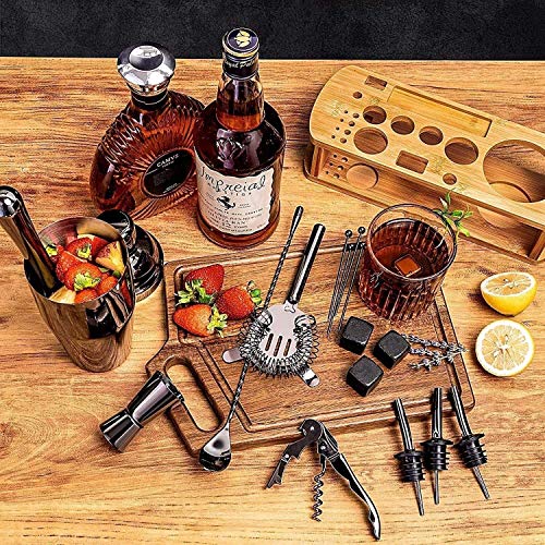 Set coctelera con accesorios de acero inoxidable miniatura 3