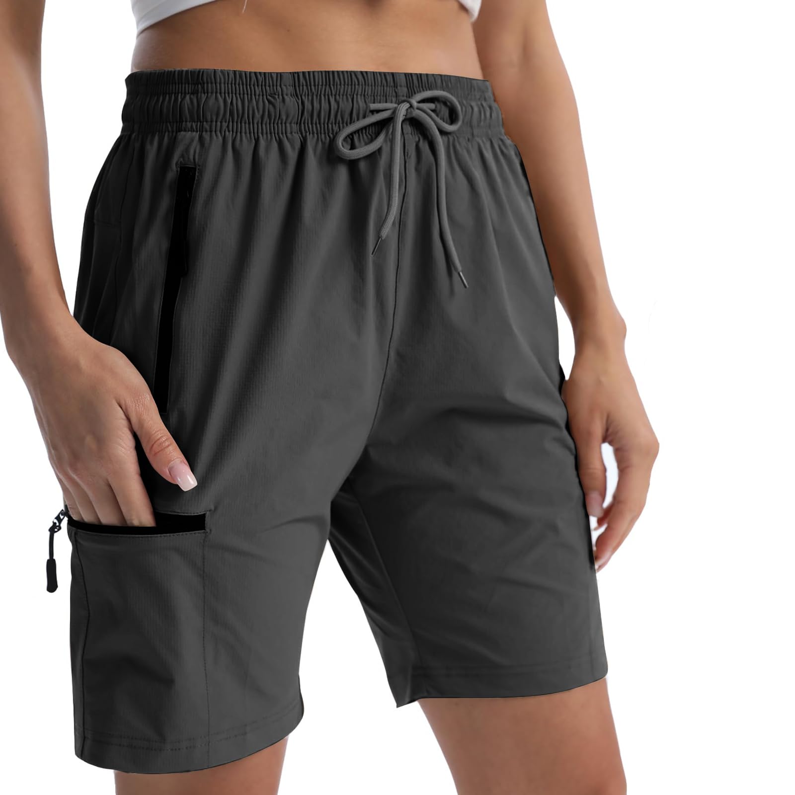 EBANKU Short cargo de randonnée pour femme