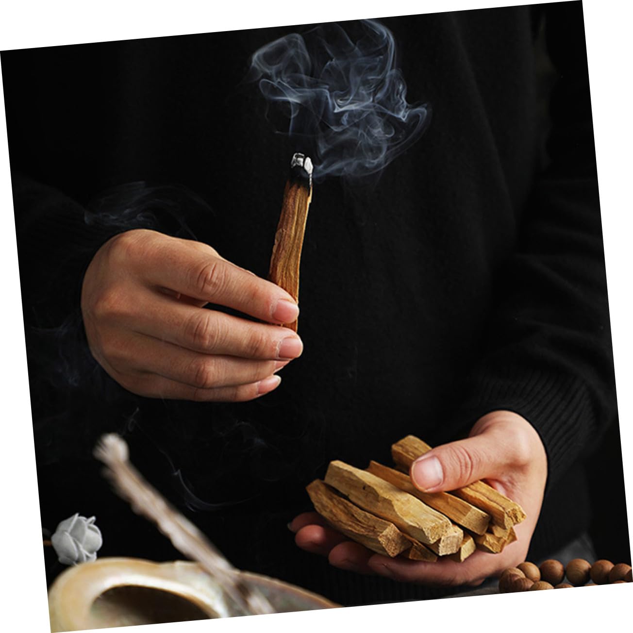 10 Piezas Unidades Varillas de Incienso Natural de Madera Purificadora para Aromaterapia y Limpiador para Hogar Relajante para Yoga y Interiores