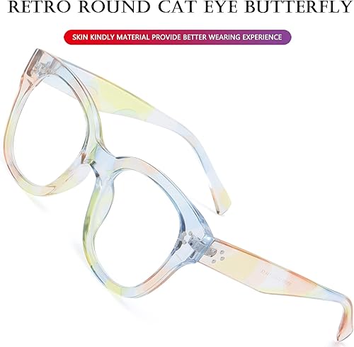 Miniatura 5 de AIEYEZO Gafas de bloqueo de luz azul para mujeres, marco de mariposa, antifatiga ocular, lectura, juegos, televisión, teléfonos, lentes