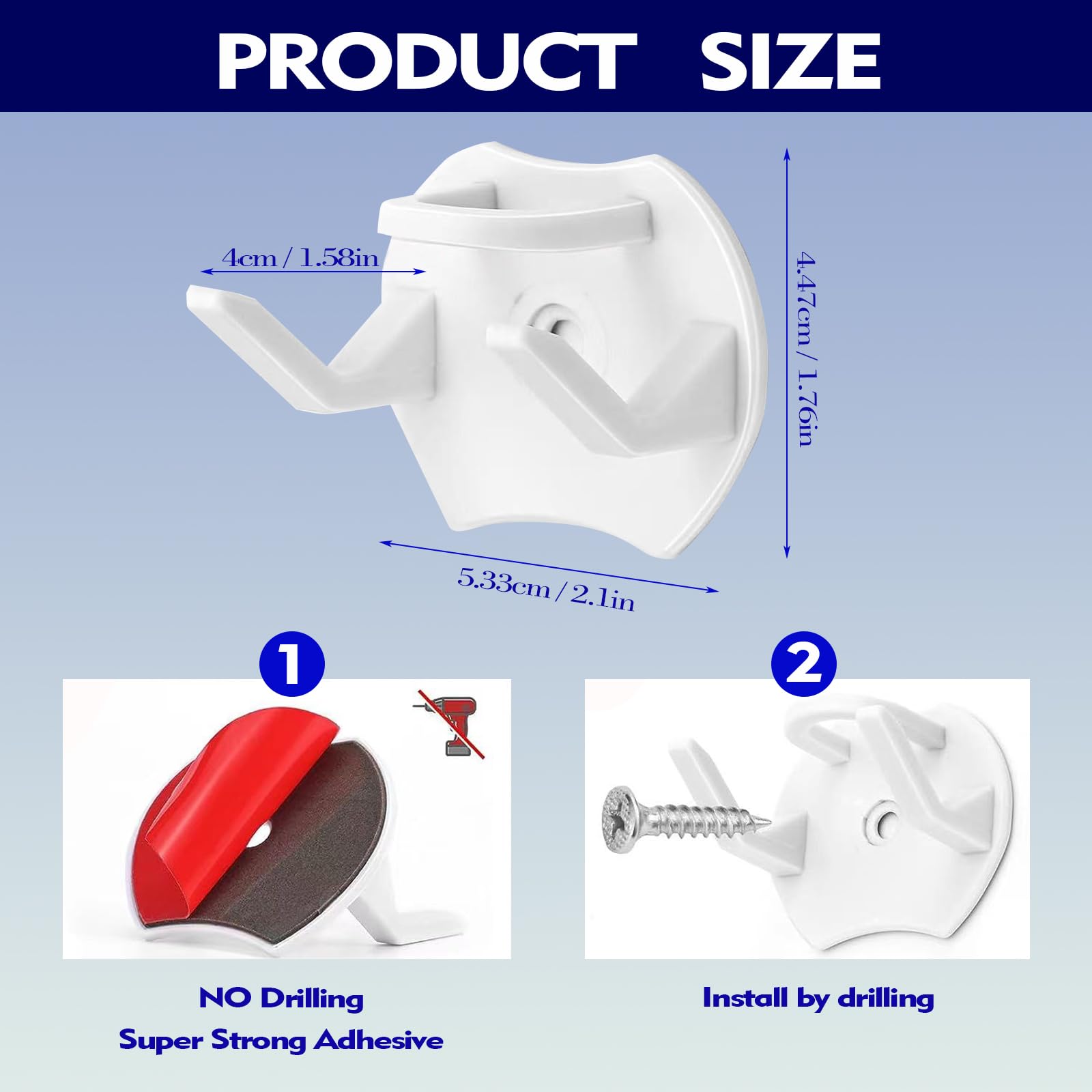 8 Crochets Auto-adhésifs Pour Chapeaux - Porte-casquette Transparent - Fixation Murale Invisible - Minimaliste - Lot De 8 - 10