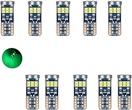 YOUNLEN T10 W5W LED (Verde),Canbus Sin Errores,12V,396LM,2.1W,18SMD 2016Chips,LED Luces Interiores Del AutomóVil, Luces Interiores Del AutomóVil Esperar(Paquete De 10)
