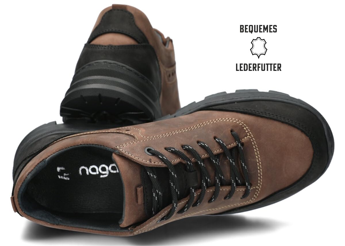 nagaba - Chaussures de randonnée - véritable, avec lacets - à semelle épaisse et antidérapante - Modèle 4081