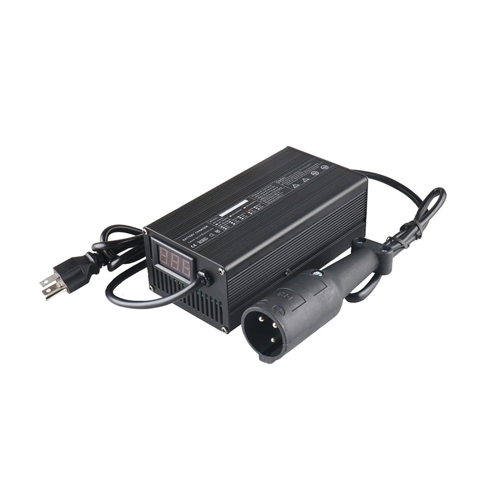 Cargador De Batería De Plomo-Ácido De 400W Cargador De Coche Eléctrico De 48V 6A Cargador De Montacargas Eléctrico Cargador Inteligente Automático con Tapón De Cabeza Redonda