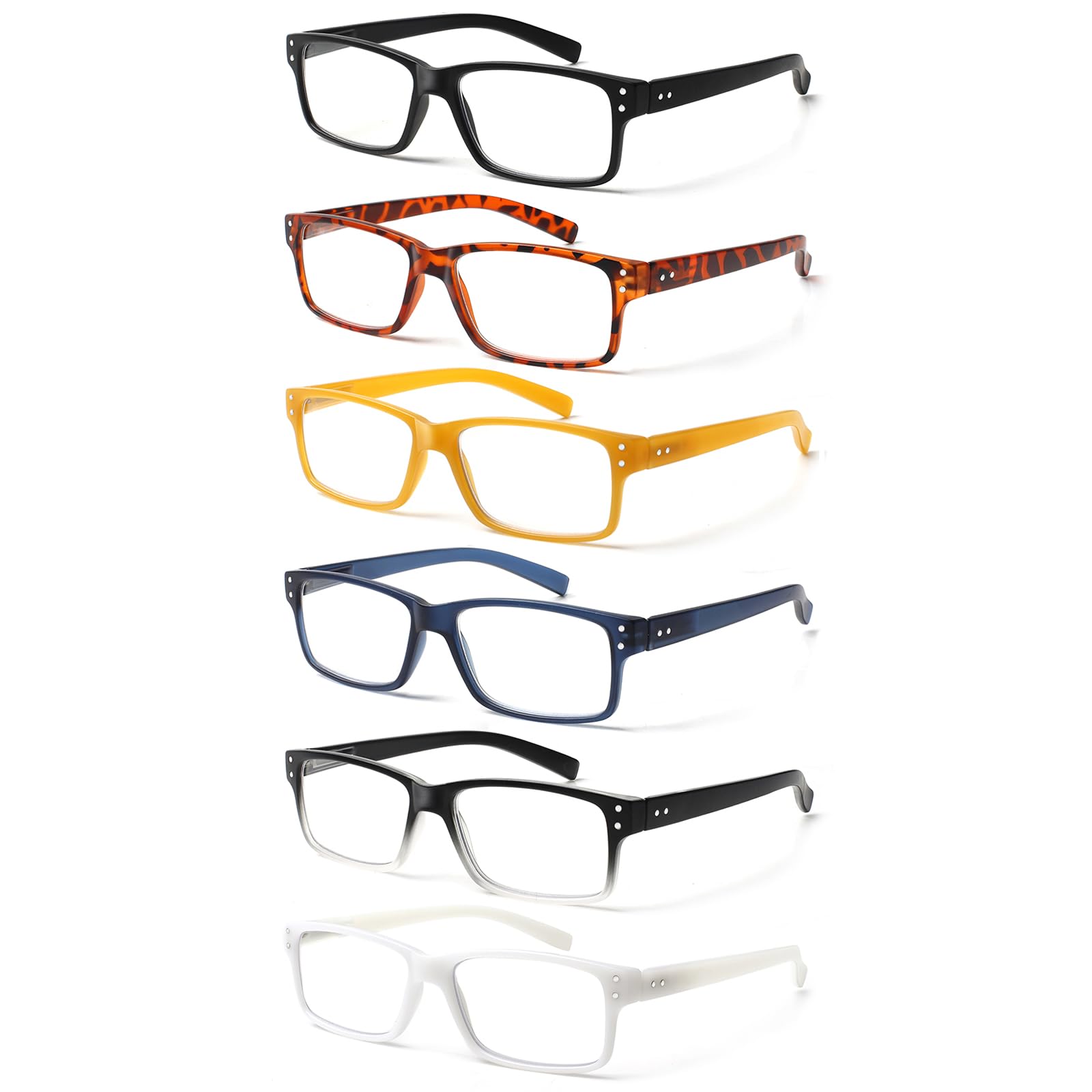 Photo 1 of NORPERWIS Reading Glasses 6 Pairs Quality Readers Spring Hinge Glasses for Reading for Men and Women (6 Pack Mix Color -1, 1.25)