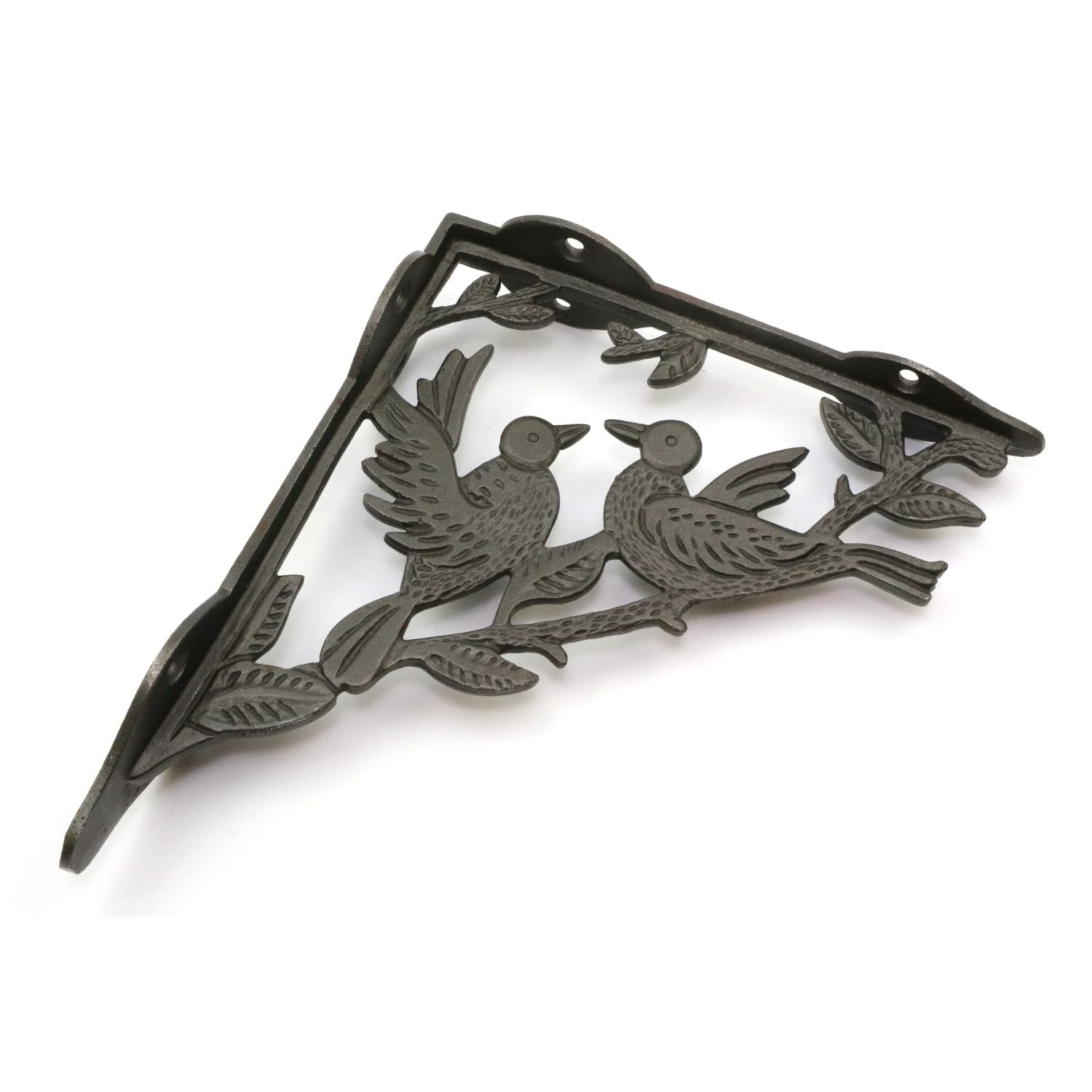 Oakcrafts Antique Cast Iron Decorative 2 Bird Shelf Brackets - Pair - 180Mm X 210Mm