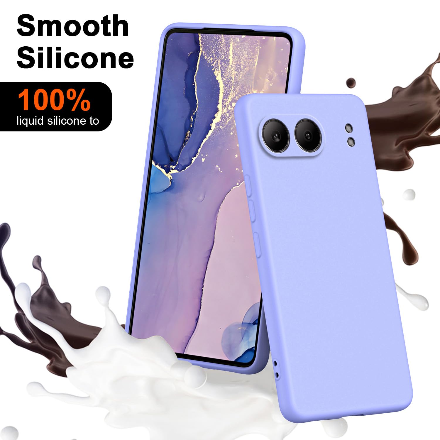 XINYEXIN Liquid Silicone Case for OnePlus Nord 4 5G with Microfiber Lining Flexible Ultra Slim Fit Thin Back Cover Shockproof Protective Phone Case - Image 2