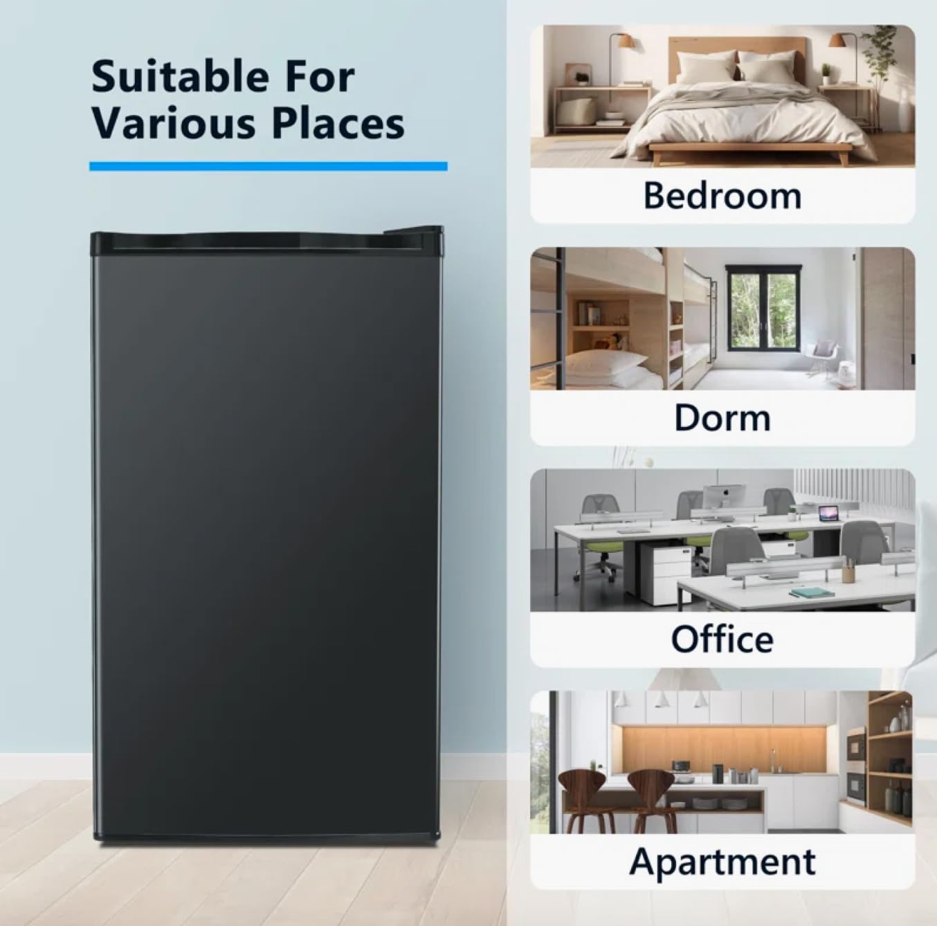 Dnby Premium Mini Fridge Appliances Compact Small Apartment Size 3.2 Cu Ft Refrigerator In Stainless Steel on Fridge.com - View 6