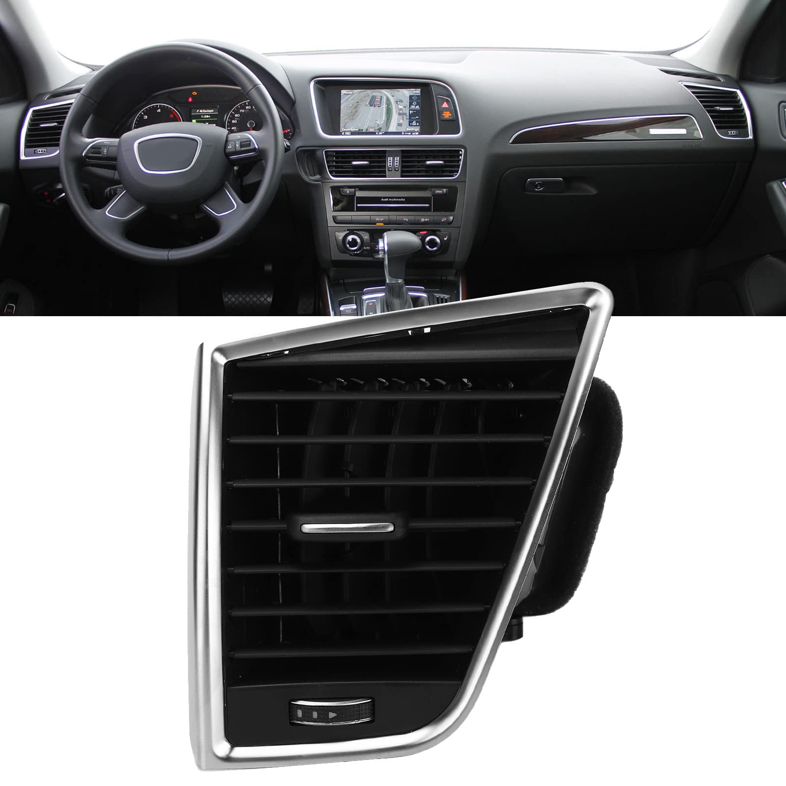 Qiilu Cruscotto Air Vent per 2010-2016 per SQ5 2013-2017 ABS Cruscotto Aria Condizionata Deflettore Presa di Ricambio (Sinistra 8R1820901)