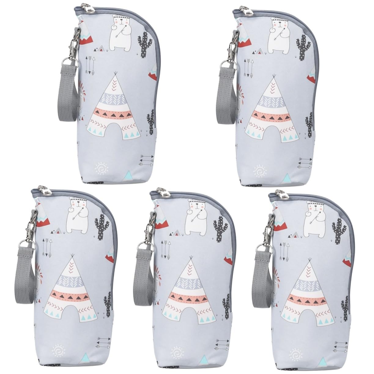 Yardwe 5 Piezas Térmica Aislante para Biberones Portátil para Mamás con Compartimento para Paseos Bebés
