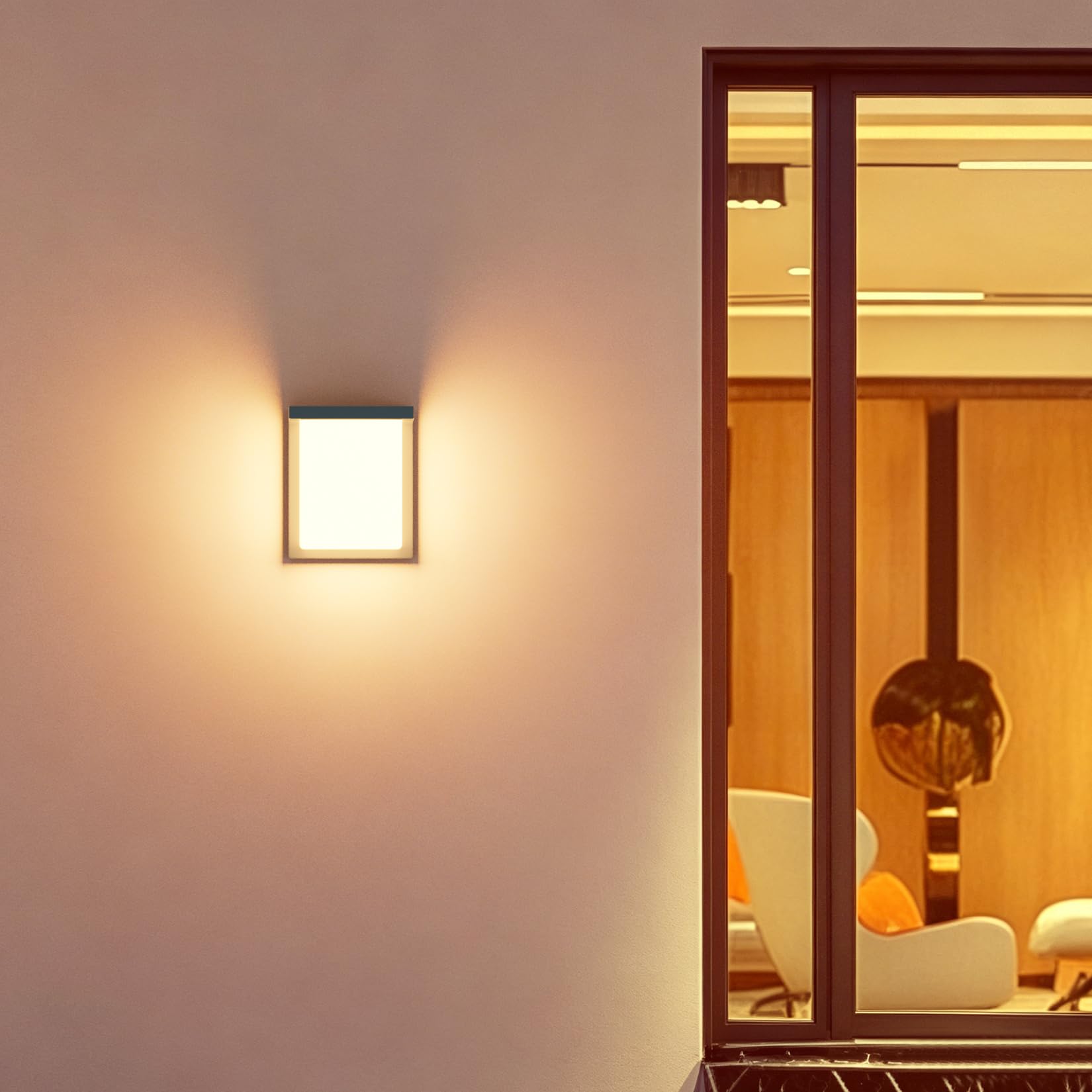 Kligthen LED Außenwandleuchten 3000K, IP65 Wandleuchte Anthrazit außenlampe
