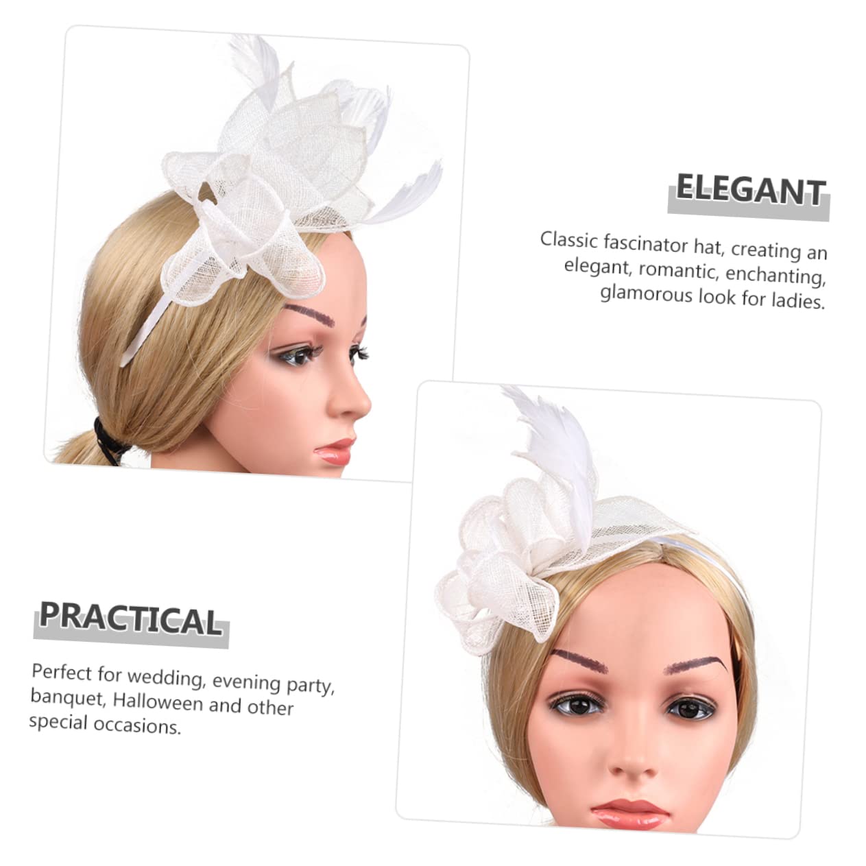 SHERCHPRY 2 clip per cappello da cocktail vintage Miss Hat