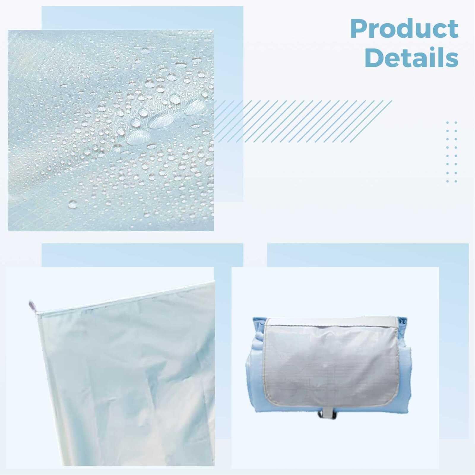 Tapis de Pique-Nique en Tissu Oxford Grand Format, 210 x 145 cm, Couverture Outdoor imperméable, légère et Pliable, pour 4 à 6 Personnes, idéale pour Plage, Parc, Camping, randonnée