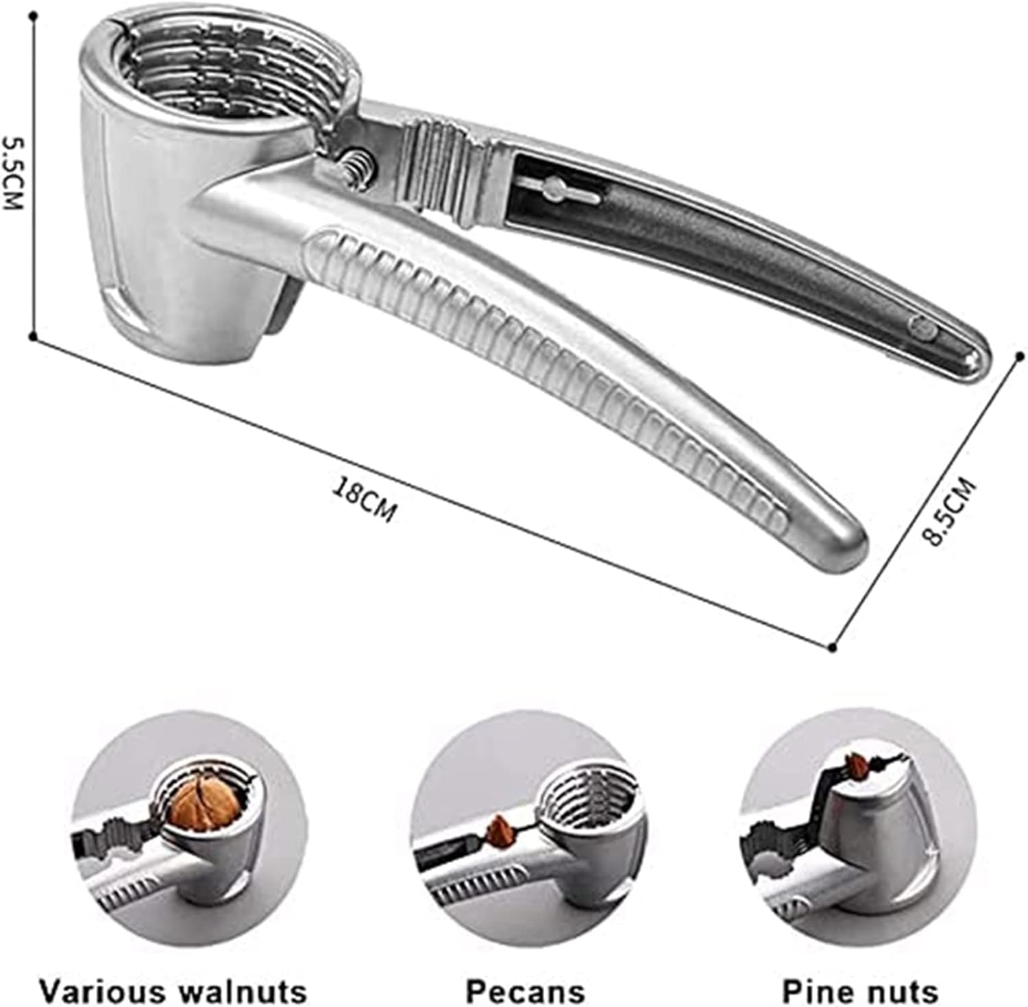 Nutcracker, Nutcracker for Walnuts, Kitchen Tool for Nuts, Funnel Walnut Pliers, Sturdy Nut Crackers Opener Tool Walnuts Pecan Nut (A)