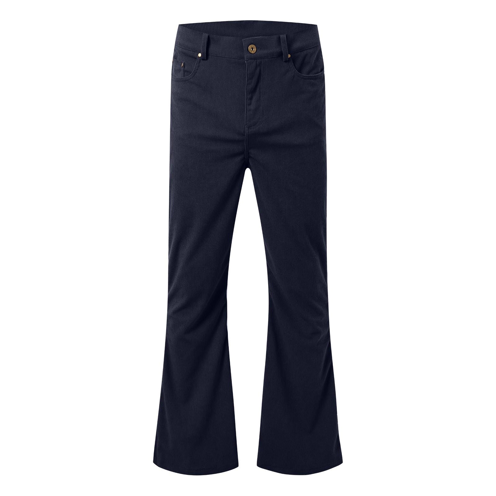 Herren Freizeithose, Einfarbig, Ausgestellt, Retro-Stil Loungewear Herren Trainingshose mit Reißverschluss Am Bein Fleece Jogginghose Arbeitshose Männer Stretch Kochhose Schwarz
