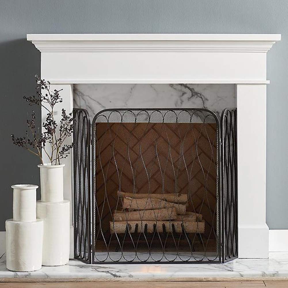 Amazon.co.jp: 暖炉スクリーン耐火バーヨーロッパ錬鉄製パーティション