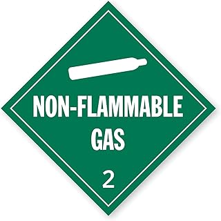 SmartSign "Non-Flammable Gas - Class 2"Pack of 25 Placard |10.75" x 10.75" Self-Adhesive Removable Vinyl, Made in USA