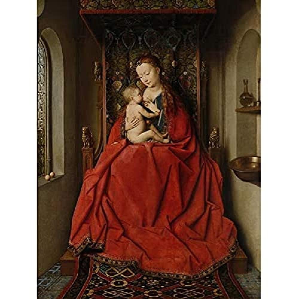 Jan Van Eyck Lucca Madonna Art Print Canvas Premium Wall Decor Poster Mural
