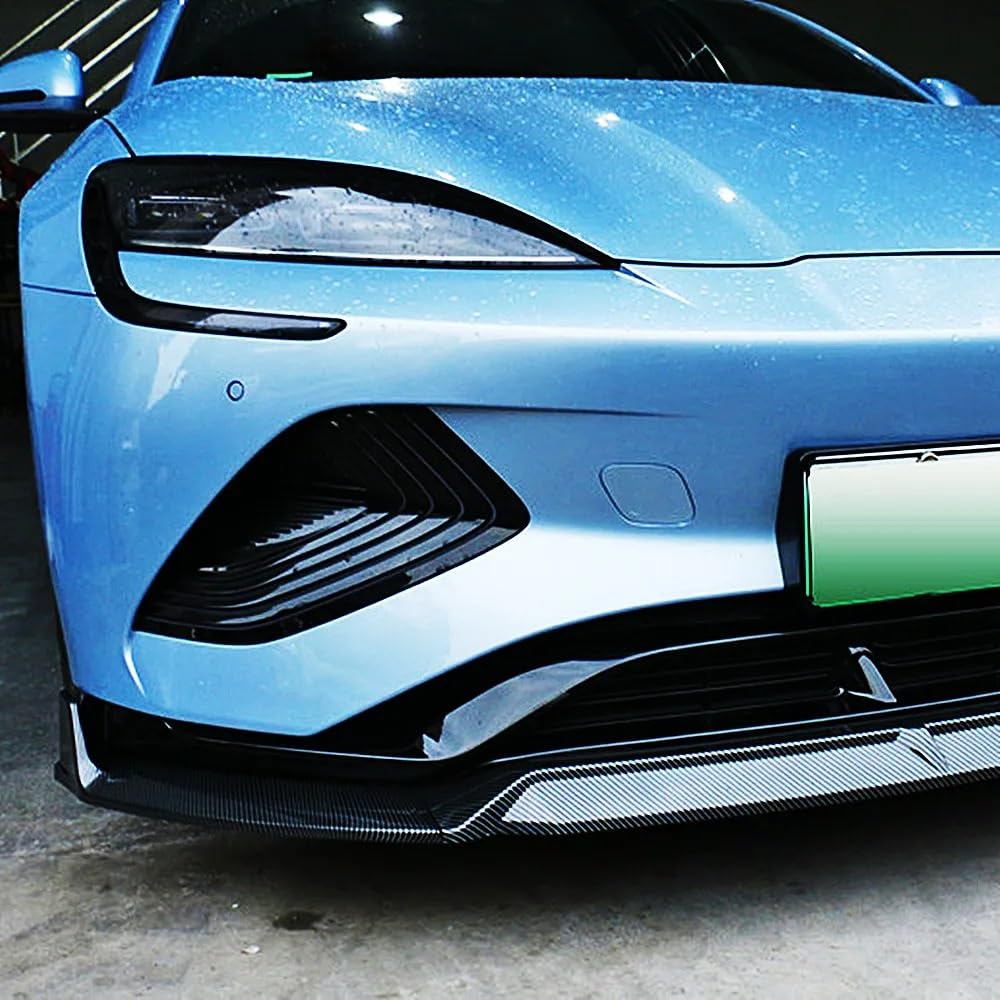 Przedni zderzak przedniego zderzaka Pasuje do BYD Seal EV 2022-2024 Spoiler podbródka dyfuzor Protector zewnętrzne akcesoria tuningowe część Bodykit(Carbon Printing)