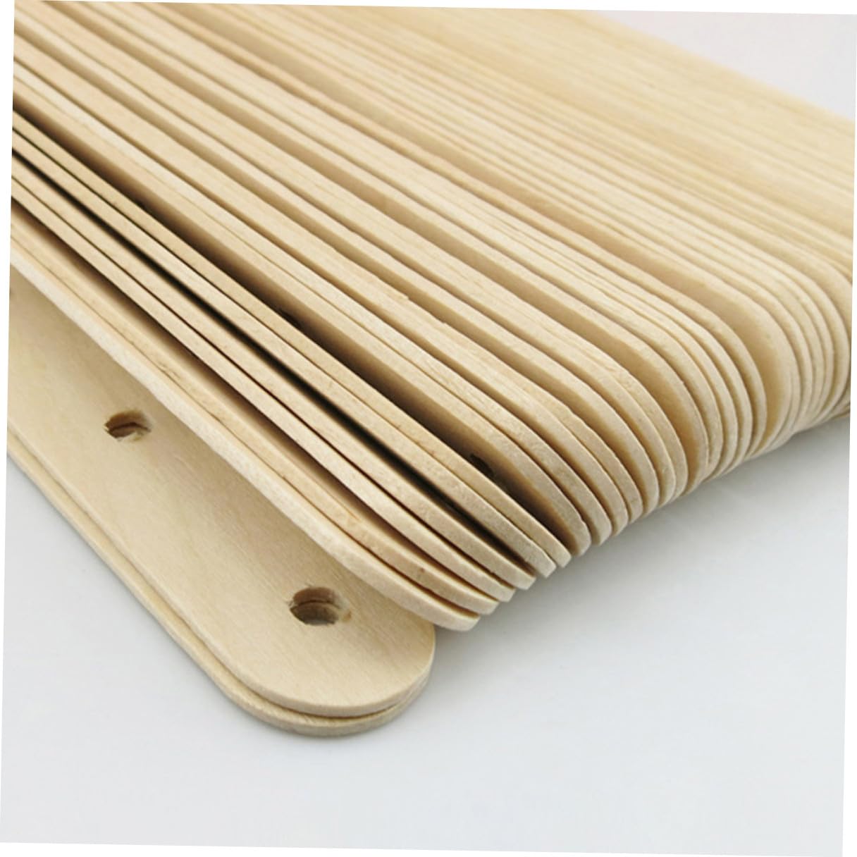 Angoily 300 Pezzi Artigianali in Legno Naturale con Fori per DIY Materiale per Lavori Manuali Lisci e Non Cerati per Progetti Creativi Adatti Scuola e Feste