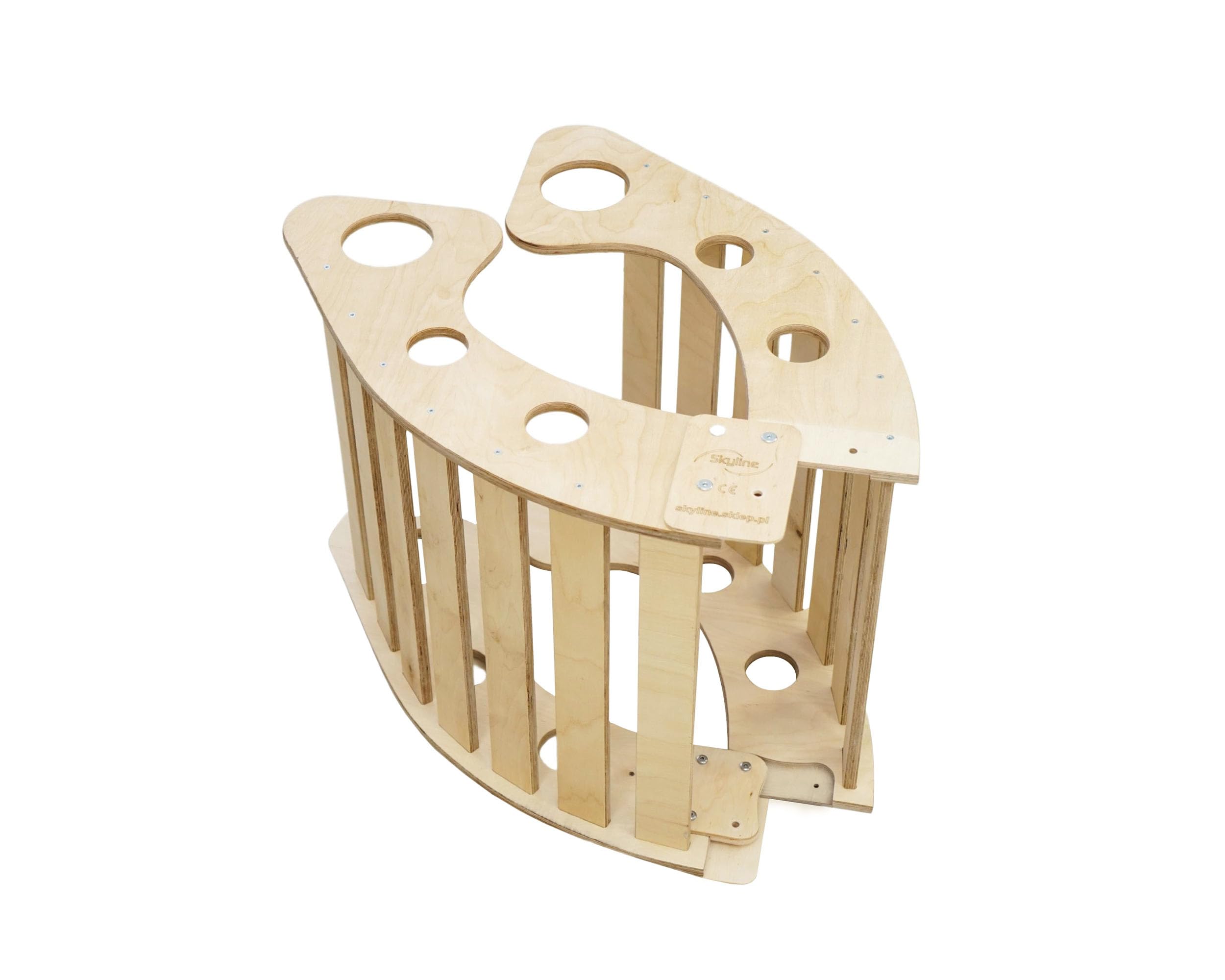 Skyline Altalene di equilibrio in legno tunnel gioco arco da arrampicata montessoriano per bambini fatto a mano dondolo montessori scivolo con altalena con cuscino L Rosa